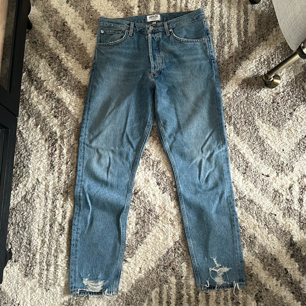 Agolde Cropped Straight Leg Jeans